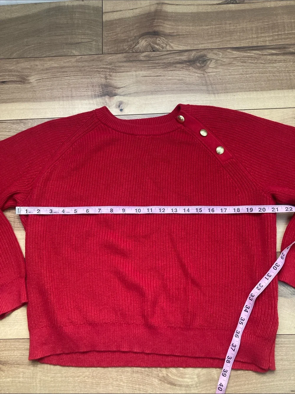 J Crew Button Raglan Crewneck Sweater